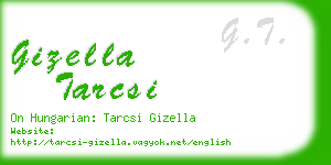 gizella tarcsi business card